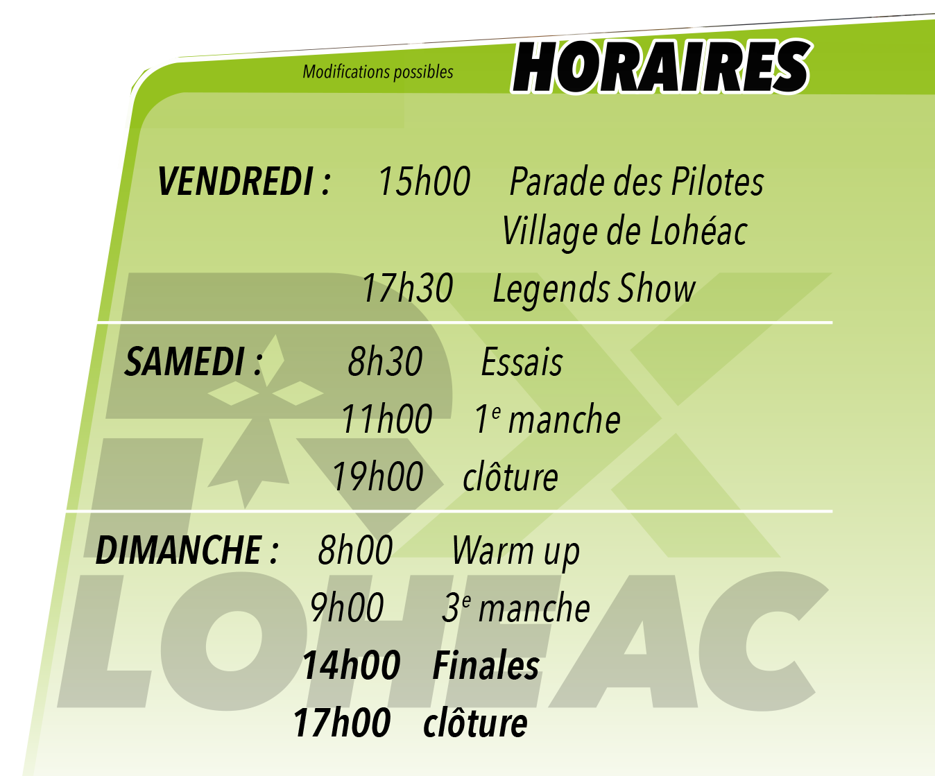 horaire